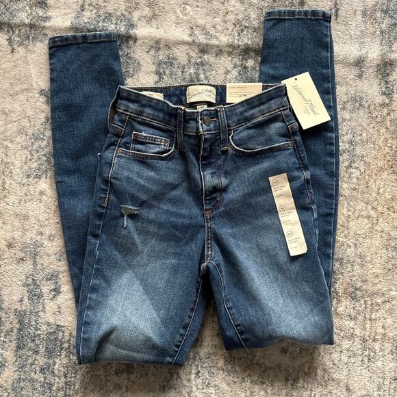 Universal Thread Super Stretch High Rise Skinny Jeans Ripped Distressed Women 00 - Picture 1 of 9
